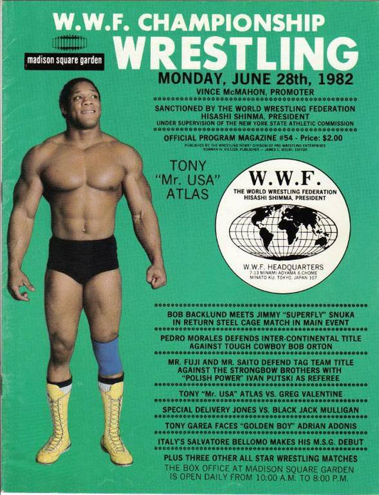 WWF Program MSG 54June 1982