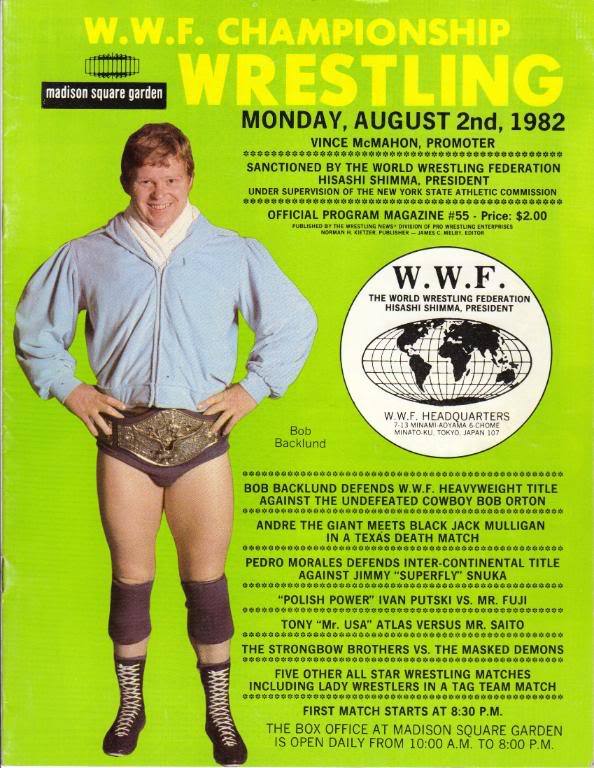 WWF Program MSG 55August 1982