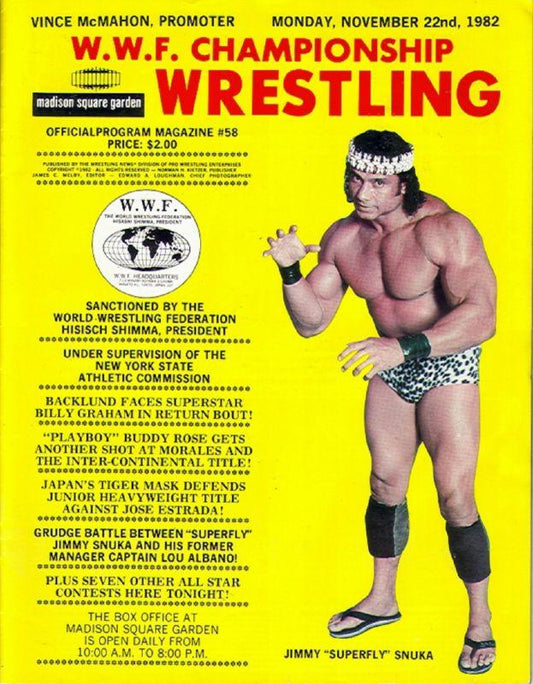 WWF Program MSGNovember 1982