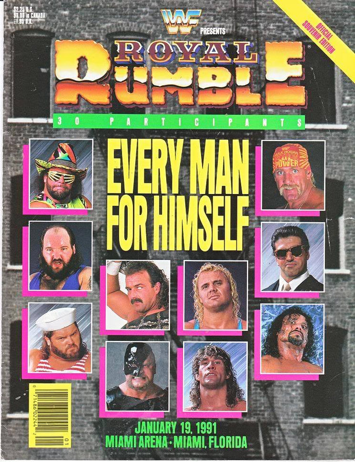 WWF Program Royal Rumble 1991 Magazine PWcatalog