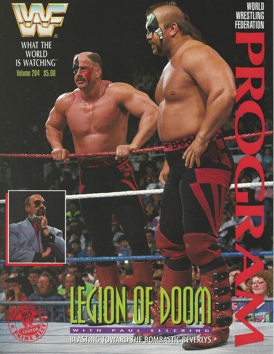 WWF Wrestling Program Volume 204 Magazine PWcatalog