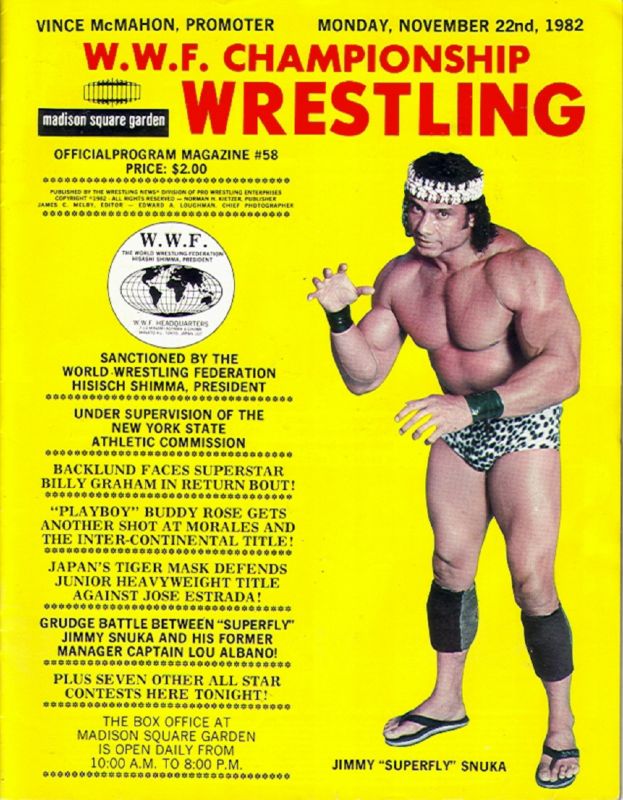 WWF Wrestling Program Volume 58 Magazine PWcatalog