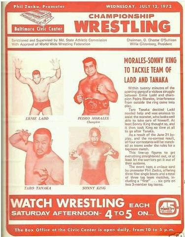 WWWF Program Baltimore Civic CenterJuly 1972 Magazine PWcatalog