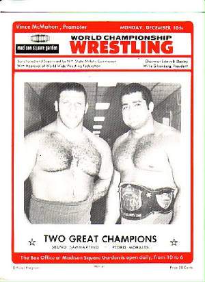 WWWF Program MSG December 1972 Magazine PWcatalog