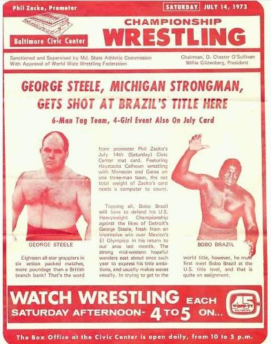 WWWF Program Baltimore Civic CenterJuly 1973 Magazine PWcatalog