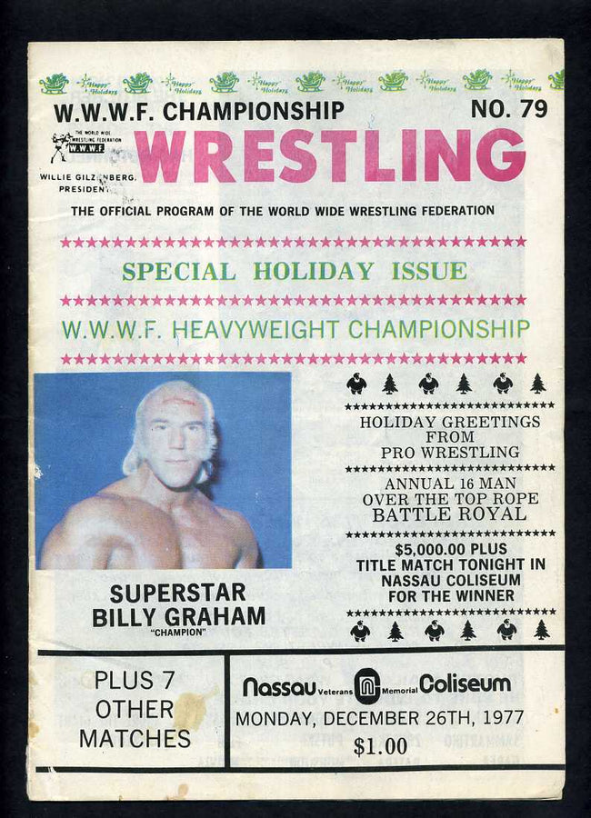 WWWF Program Nassau Coliseum December 1977 Magazine PWcatalog