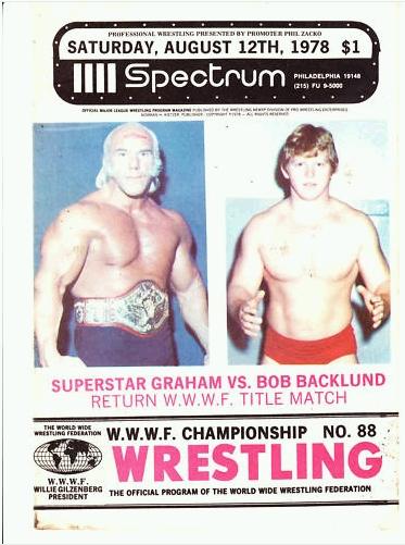 WWWF Program Philadelphia spectrum August 1978 Magazine PWcatalog