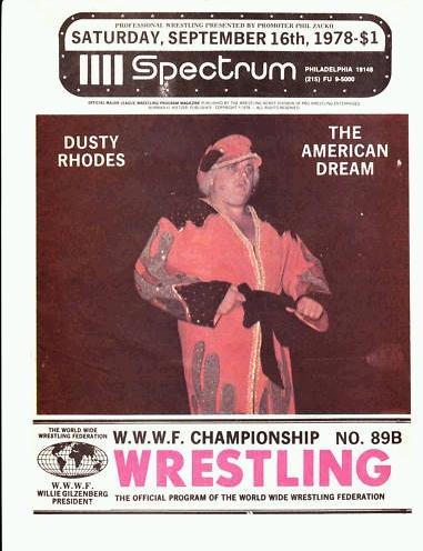 WWWF Program Philadelphia Spectrum September 1978 Magazine PWcatalog