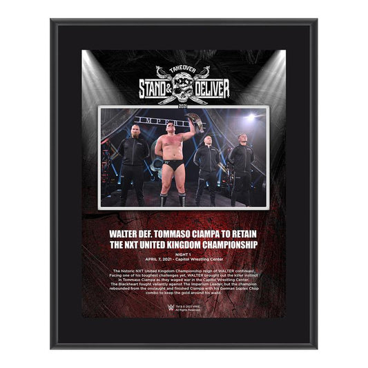 Walter NXT TakeOver Stand & Deliver 10x13 Commemorative Plaque Pwcatalog