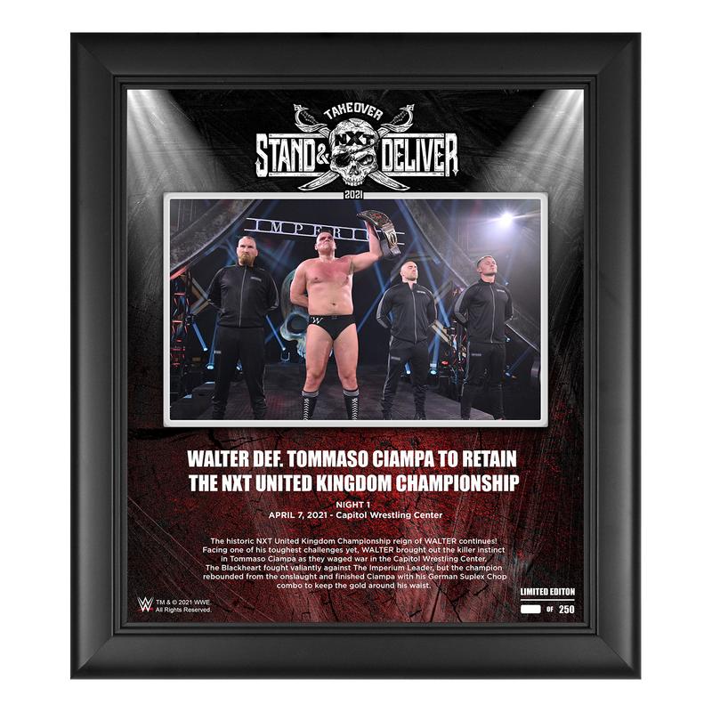 Walter NXT TakeOver Stand & Deliver 15x17 Commemorative Plaque Pwcatalog