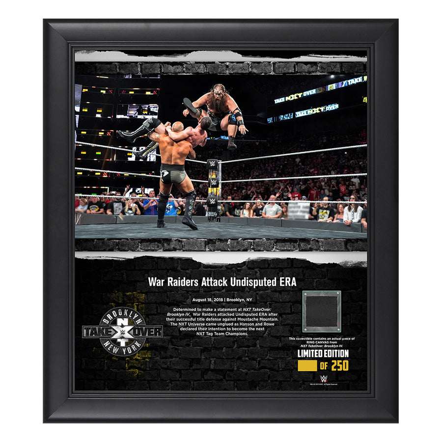 War Raiders NXT TakeOver Brooklyn 2018 15 x 17 Framed Plaque w Ring Canvas Pwcatalog