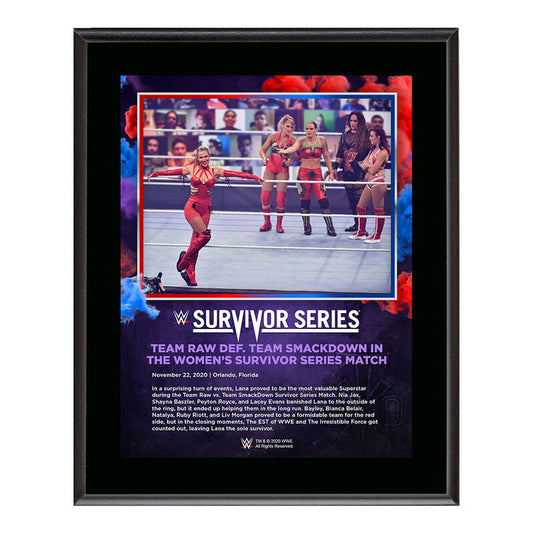 Women's Elimination Match Survivor Series 2020 10 x 13 Commemorative Plaque
