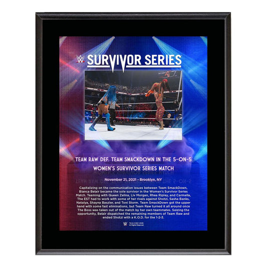 Women's Elimination Match Survivor Series 2021 10x13 Commemorative Plaque