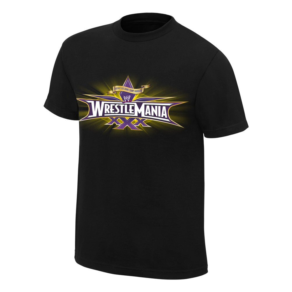 WrestleMania 30 Black Logo T-Shirt Pwcatalog
