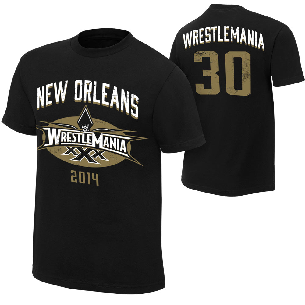 WrestleMania 30 Black & Gold T-Shirt Pwcatalog