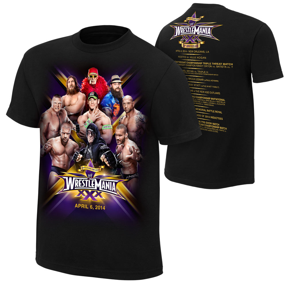 WrestleMania 30 Commemorative Event T-Shirt Pwcatalog
