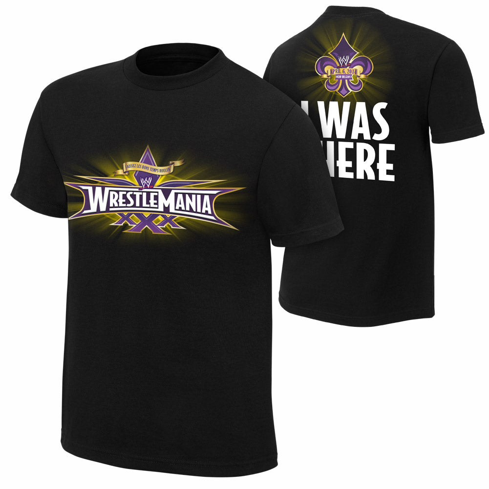 WrestleMania 30 I Was There Black T-Shirt Pwcatalog