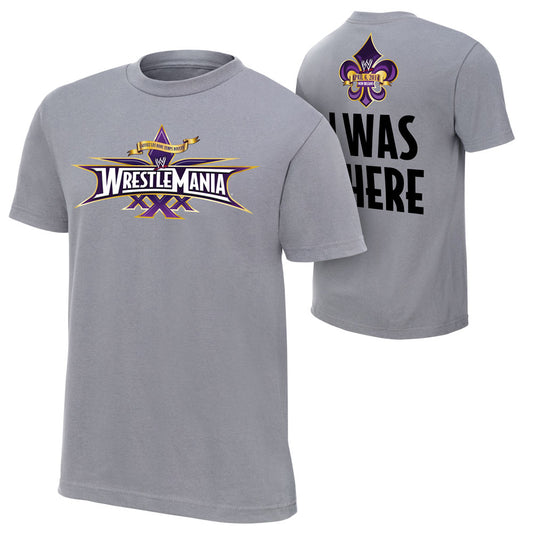 WrestleMania 30 I Was There Silver T-Shirt Pwcatalog