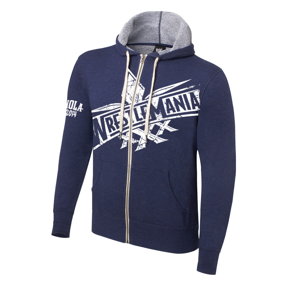 WrestleMania 30 Lightweight Full-Zip Hoodie Sweatshirt Pwcatalog
