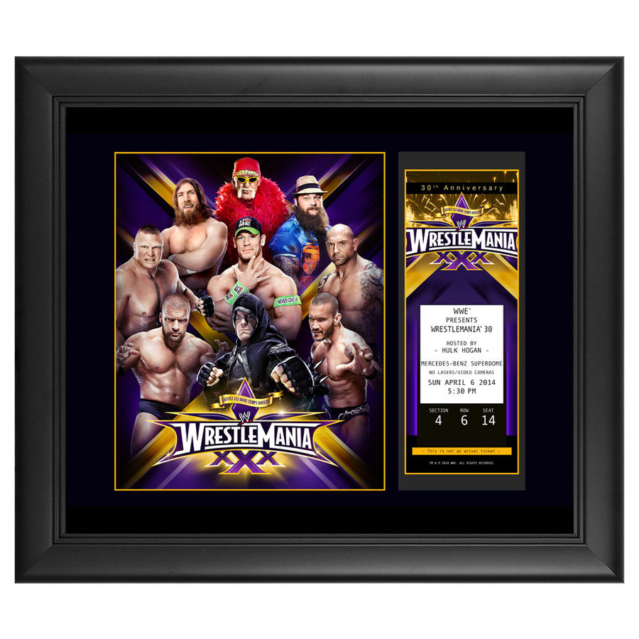 WrestleMania 30 Ticket Plaque Pwcatalog