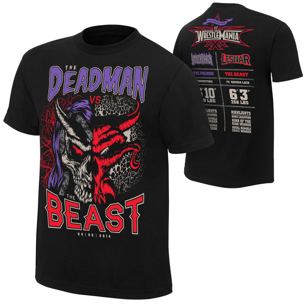 WrestleMania 30 Undertaker vs. Brock Lesnar T-Shirt Pwcatalog