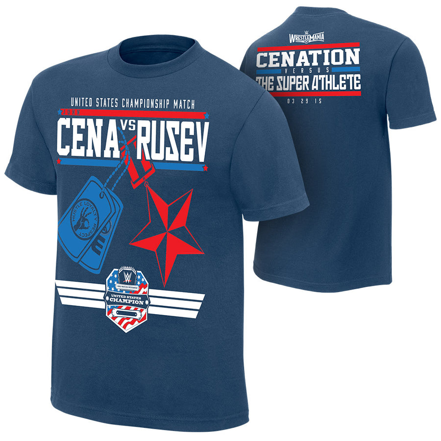 WrestleMania 31 John Cena vs. Rusev T-Shirt Pwcatalog