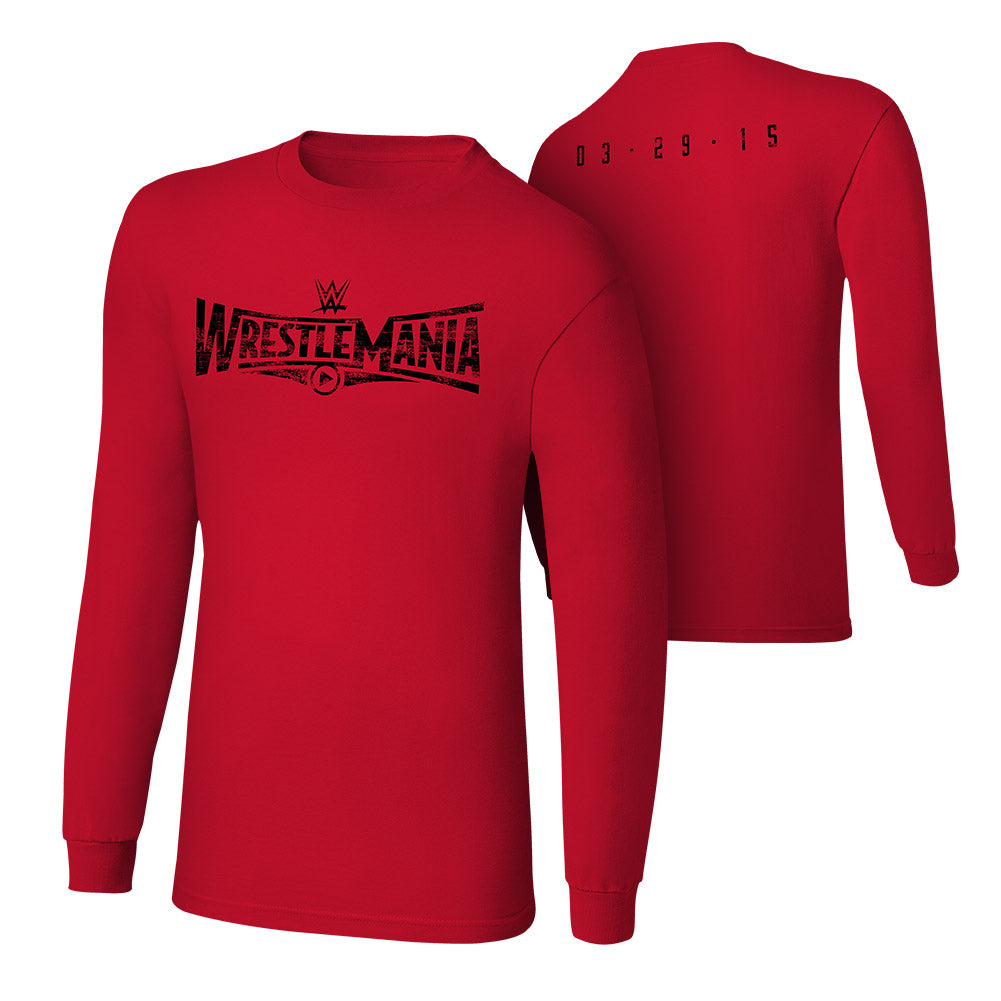 WrestleMania 31 Logo Long Sleeve T-Shirt Pwcatalog