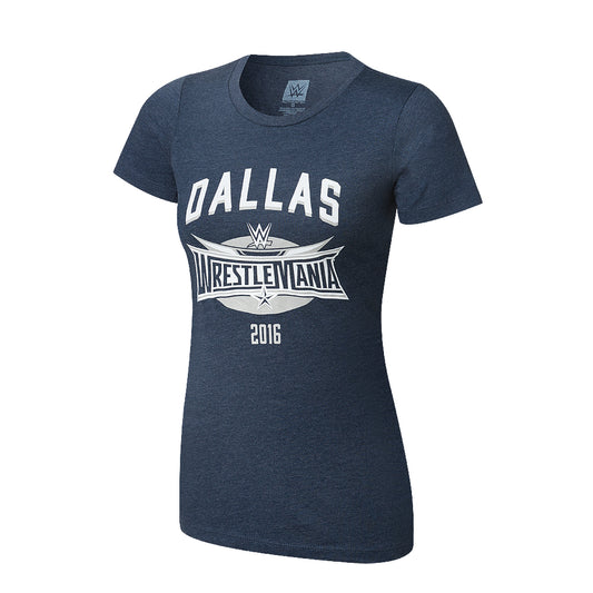 WrestleMania 32 Blue Jersey Women's T-Shirt Pwcatalog