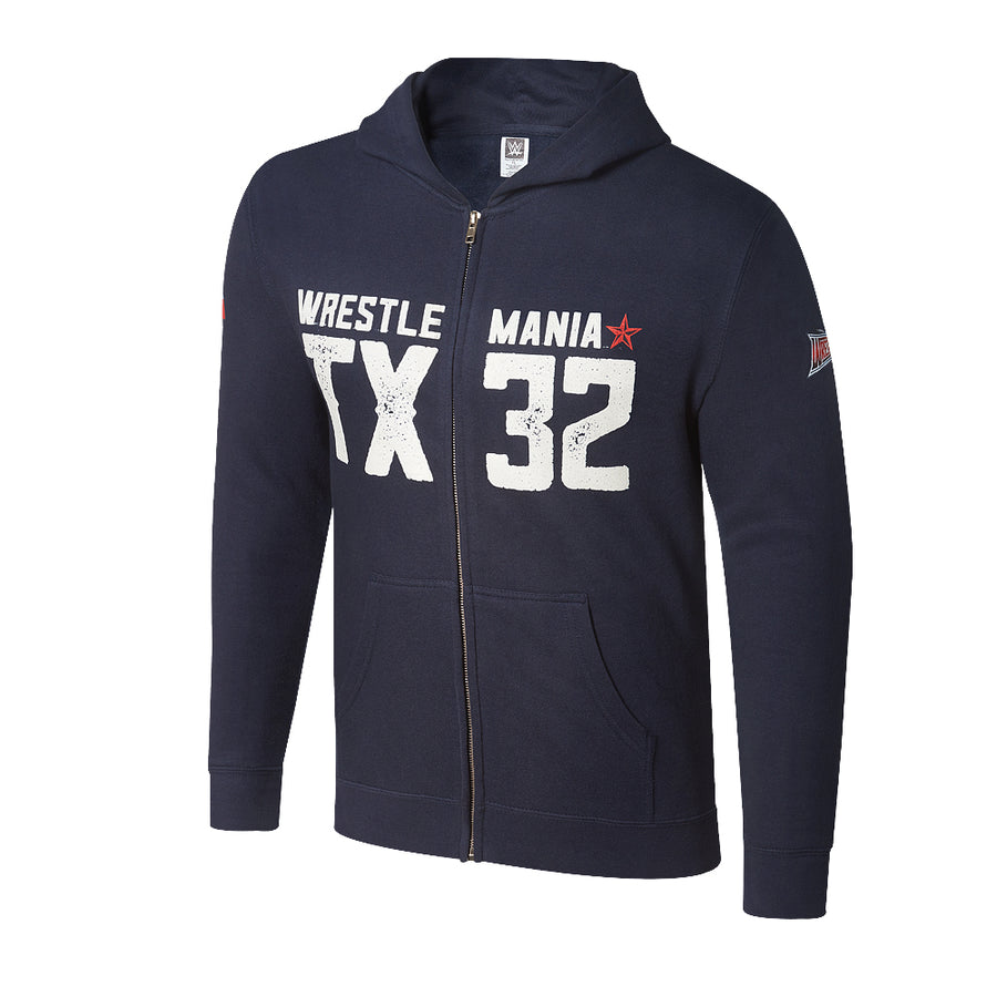 WrestleMania 32 Full-Zip Youth Hoodie Sweatshirt Pwcatalog