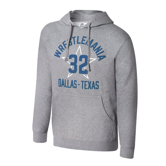 WrestleMania 32 Grey Pullover Hoodie Sweatshirt Pwcatalog