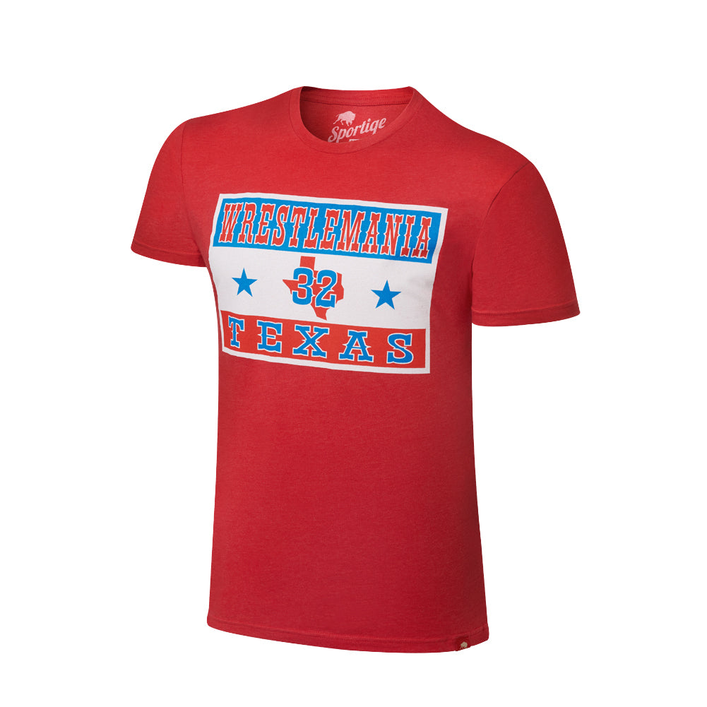 WrestleMania 32 Texas Red T-Shirt Pwcatalog