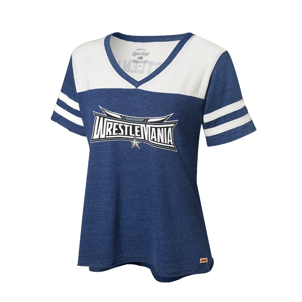 WrestleMania 32 Women's Football T-Shirt Pwcatalog