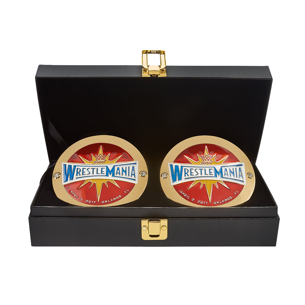 WrestleMania 33 Championship Replica Title Side Plate Box Set Pwcatalog