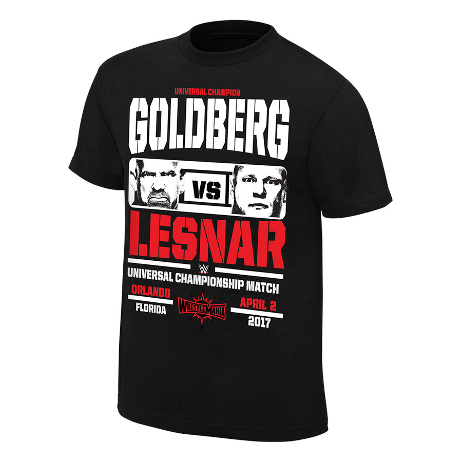 WrestleMania 33 Goldberg vs. Brock Lesnar Match T-Shirt Pwcatalog