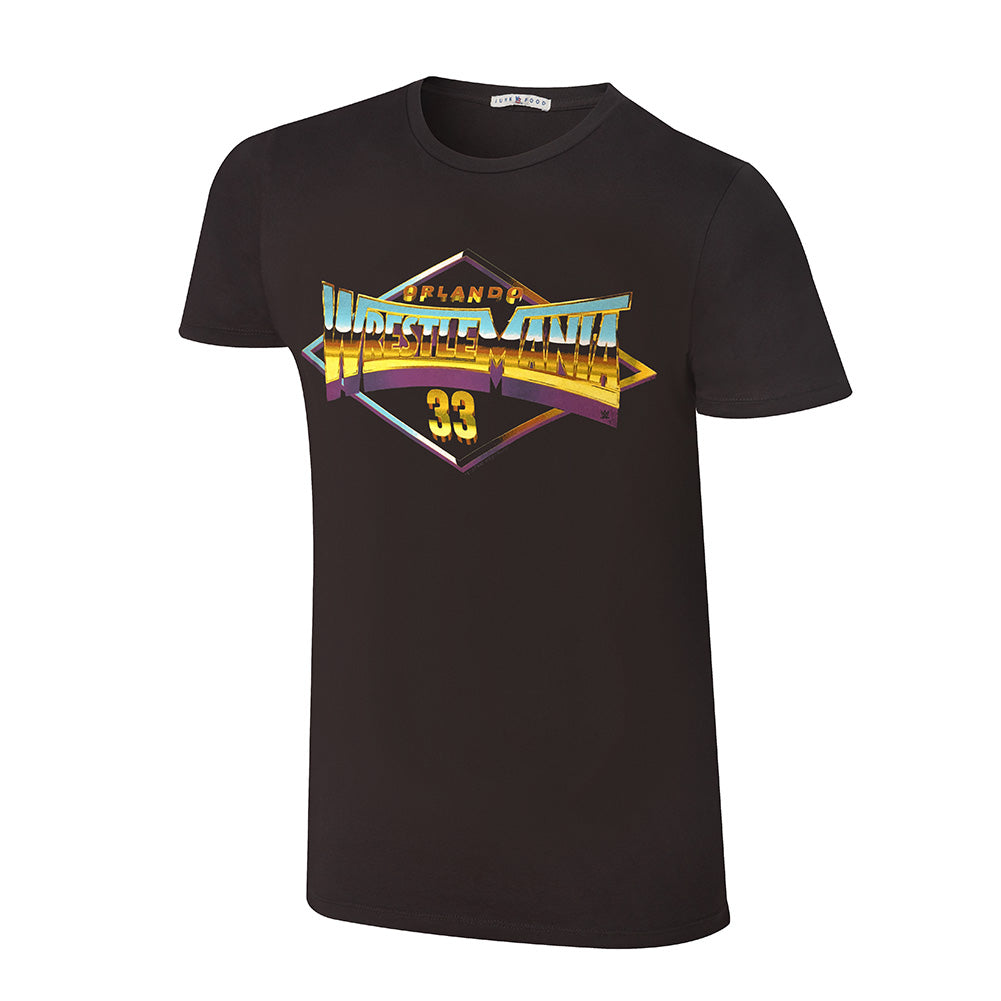 WrestleMania 33 Junk Food Black T-Shirt Pwcatalog