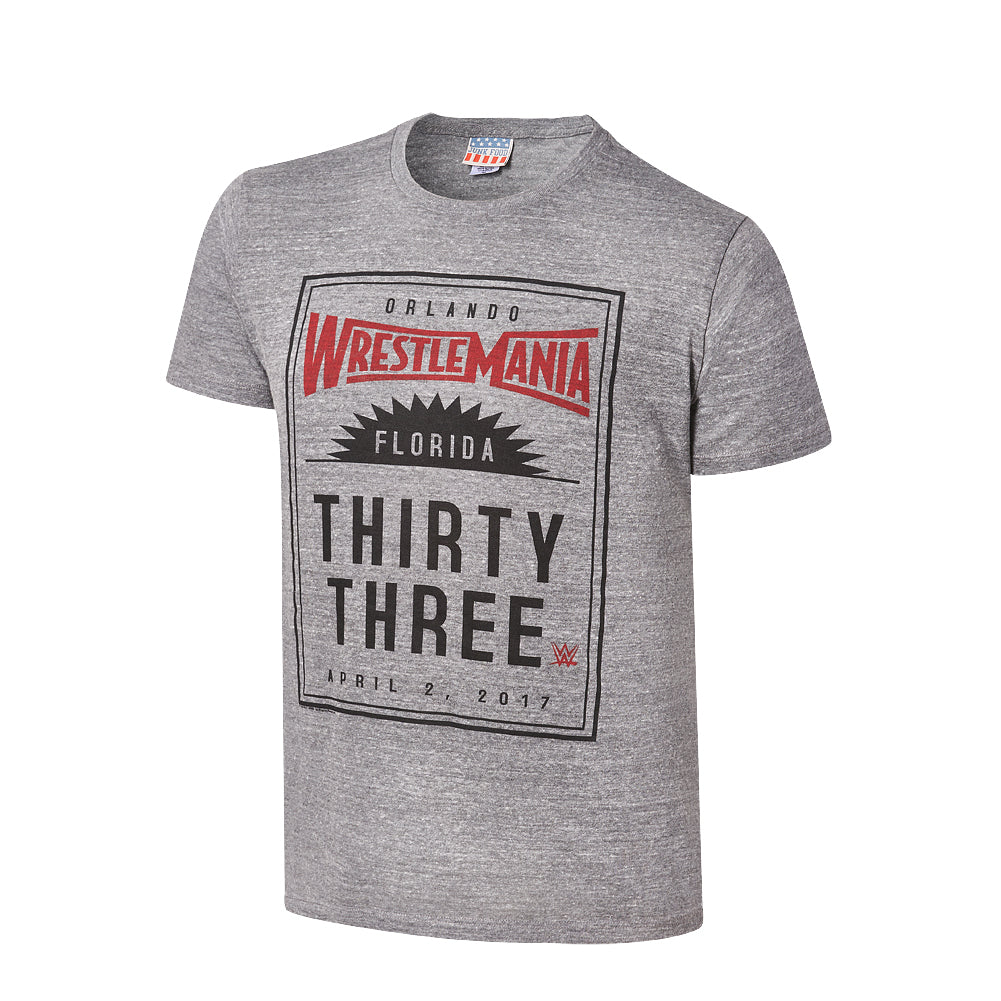 WrestleMania 33 Junk Food Steel Grey T-Shirt Pwcatalog
