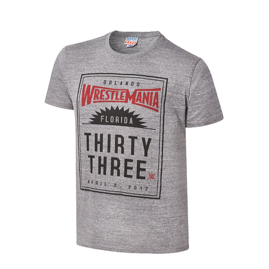 WrestleMania 33 Junk Food Steel Grey T-Shirt Pwcatalog