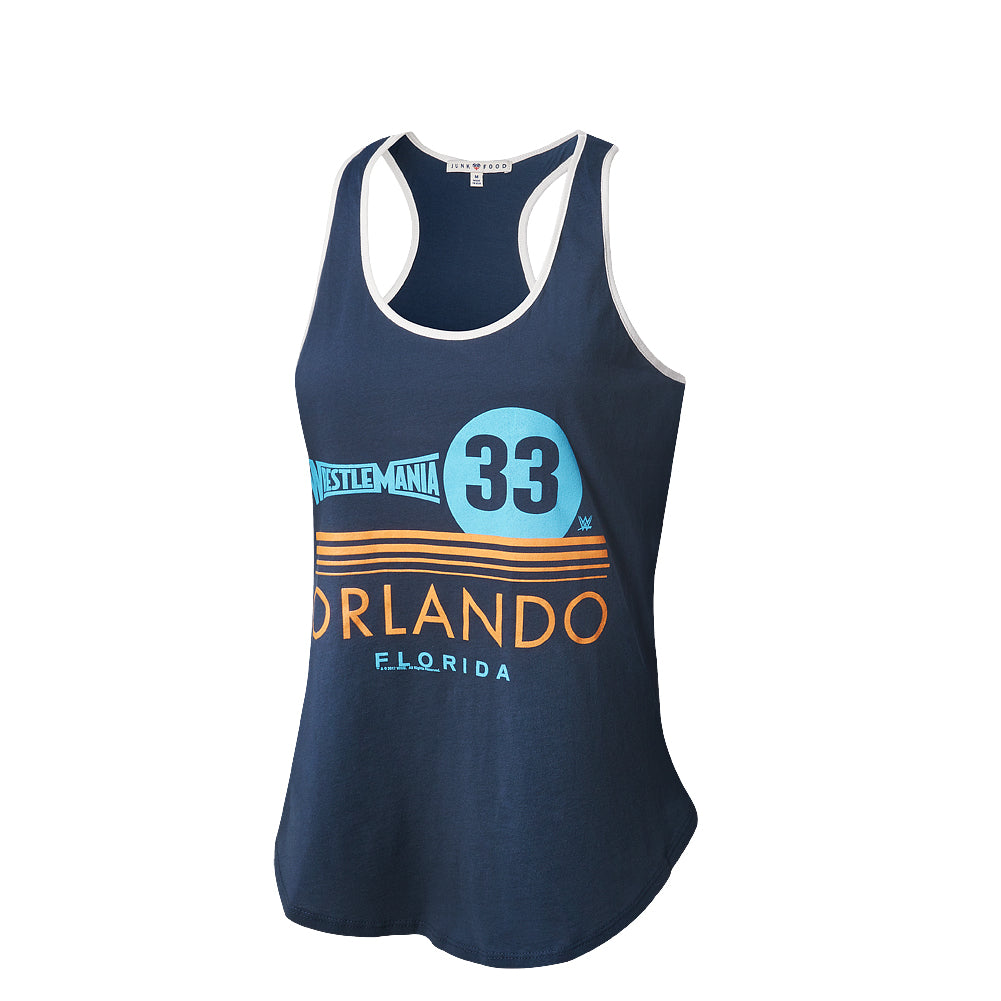 WrestleMania 33 Junk Food Women's Navy Tank Top Pwcatalog