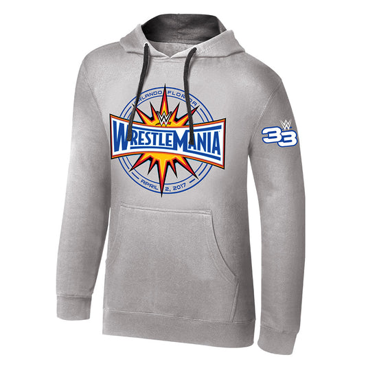 WrestleMania 33 Logo Grey Pullover Hoodie Sweatshirt Pwcatalog