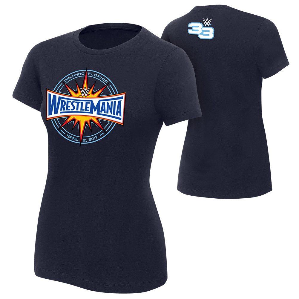 WrestleMania 33 Logo Women's T-Shirt Pwcatalog