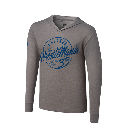 WrestleMania 33 Pullover Light Grey Hoodie Pwcatalog