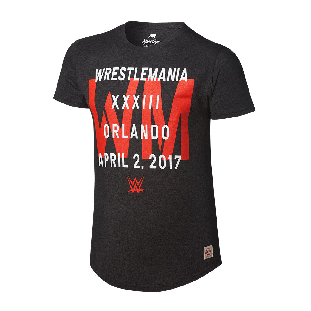 WrestleMania 33 WM Black T-Shirt Pwcatalog