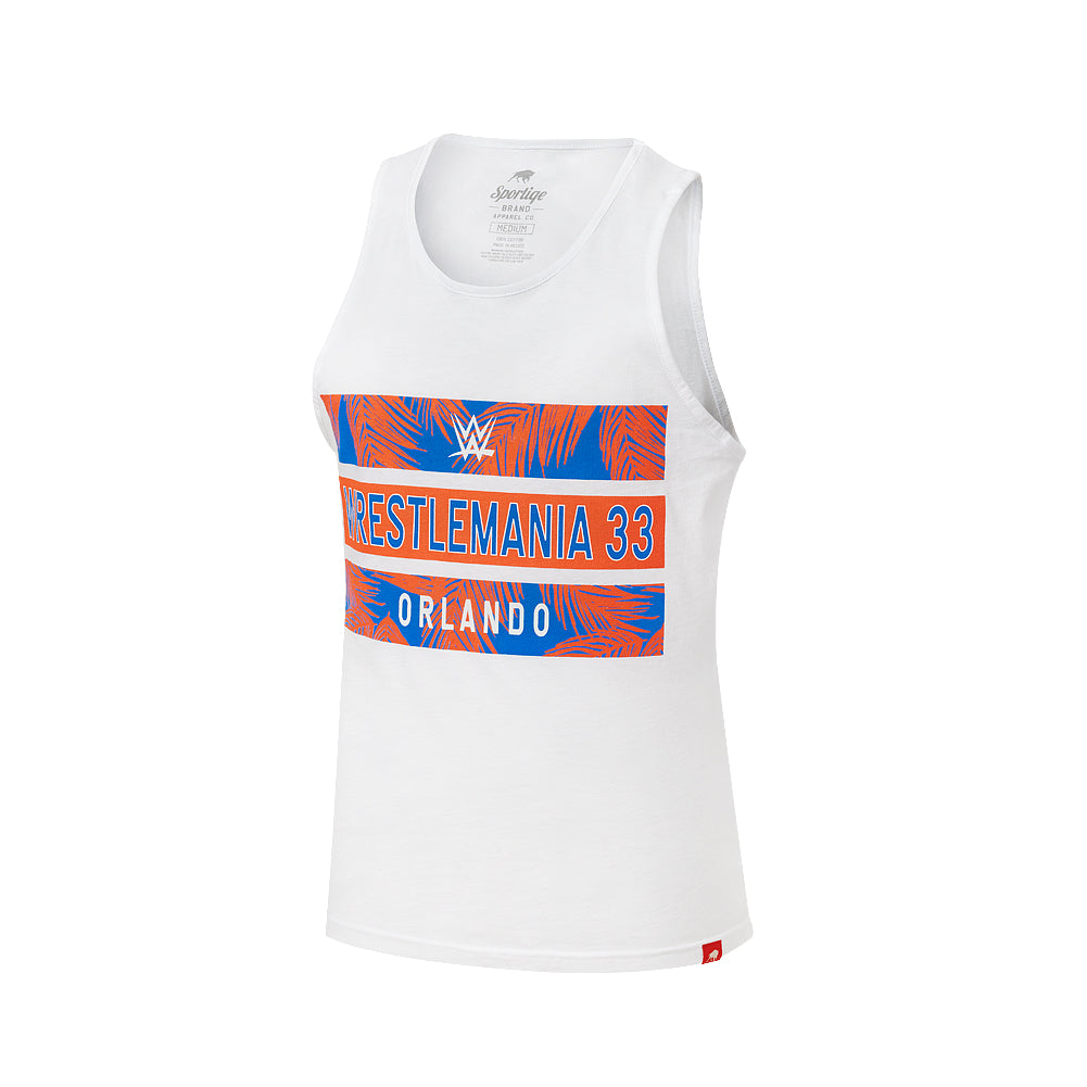 WrestleMania 33 White Vintage Tank Top Pwcatalog