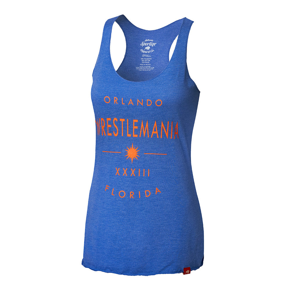 WrestleMania 33 Women's Royal Blue Tank Top Pwcatalog