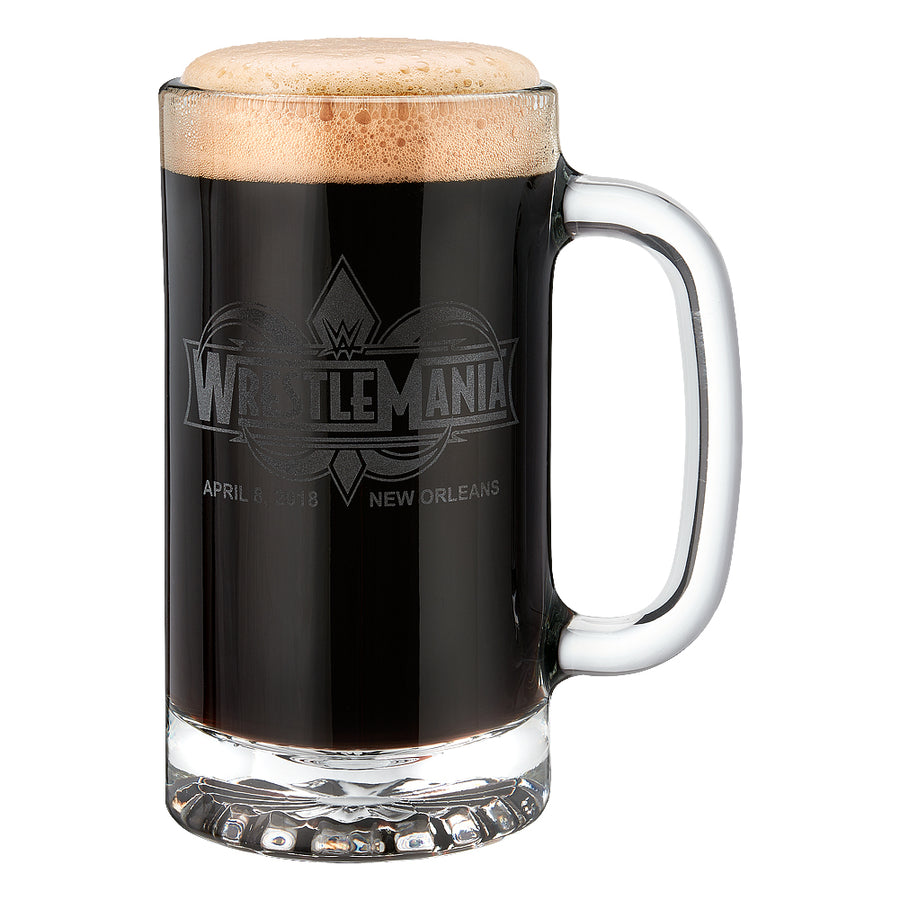 WrestleMania 34 16oz. Glass Mug Pwcatalog