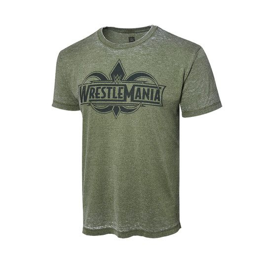 WrestleMania 34 Acid Wash Logo T-Shirt