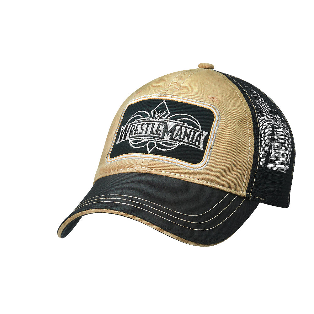 WrestleMania 34 Black & Gold Trucker Hat Pwcatalog