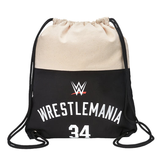 WrestleMania 34 Canvas Drawstring Bag
