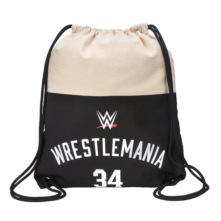 WrestleMania 34 Canvas Drawstring Bag PWcatalog