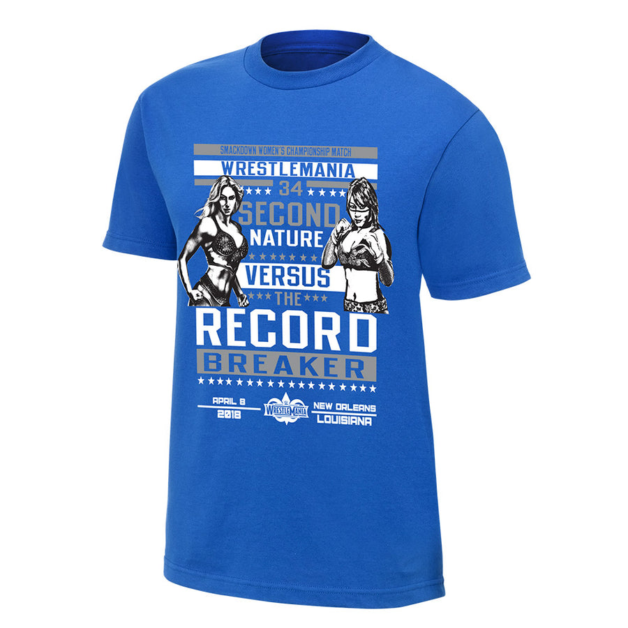 WrestleMania 34 Charlotte vs. Asuka Match T-Shirt Pwcatalog